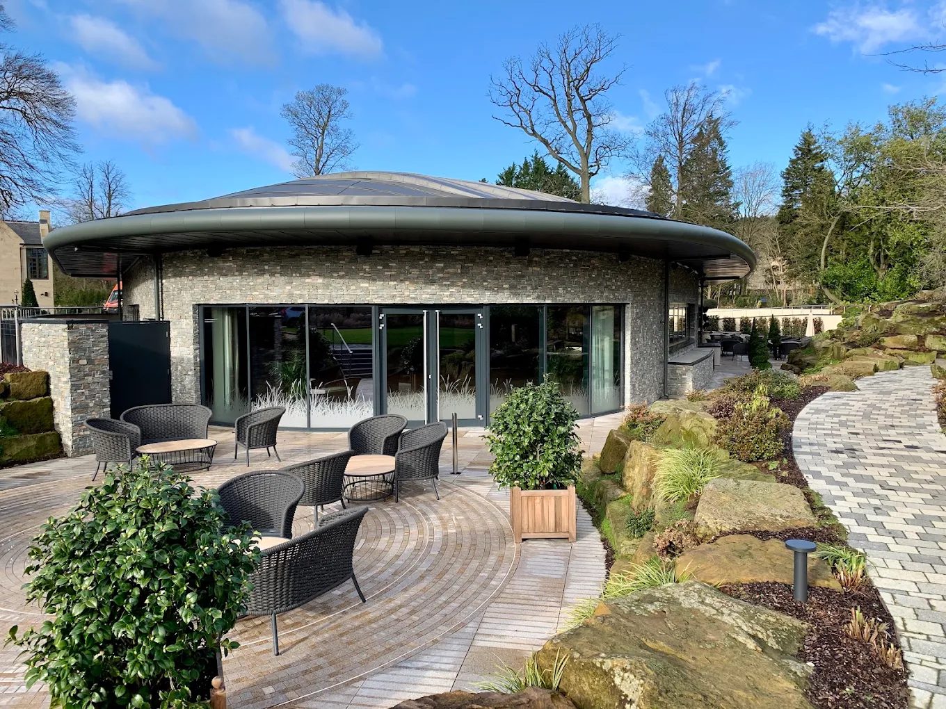 Aluminium glazing at Grantley Hall, North Yorkshire